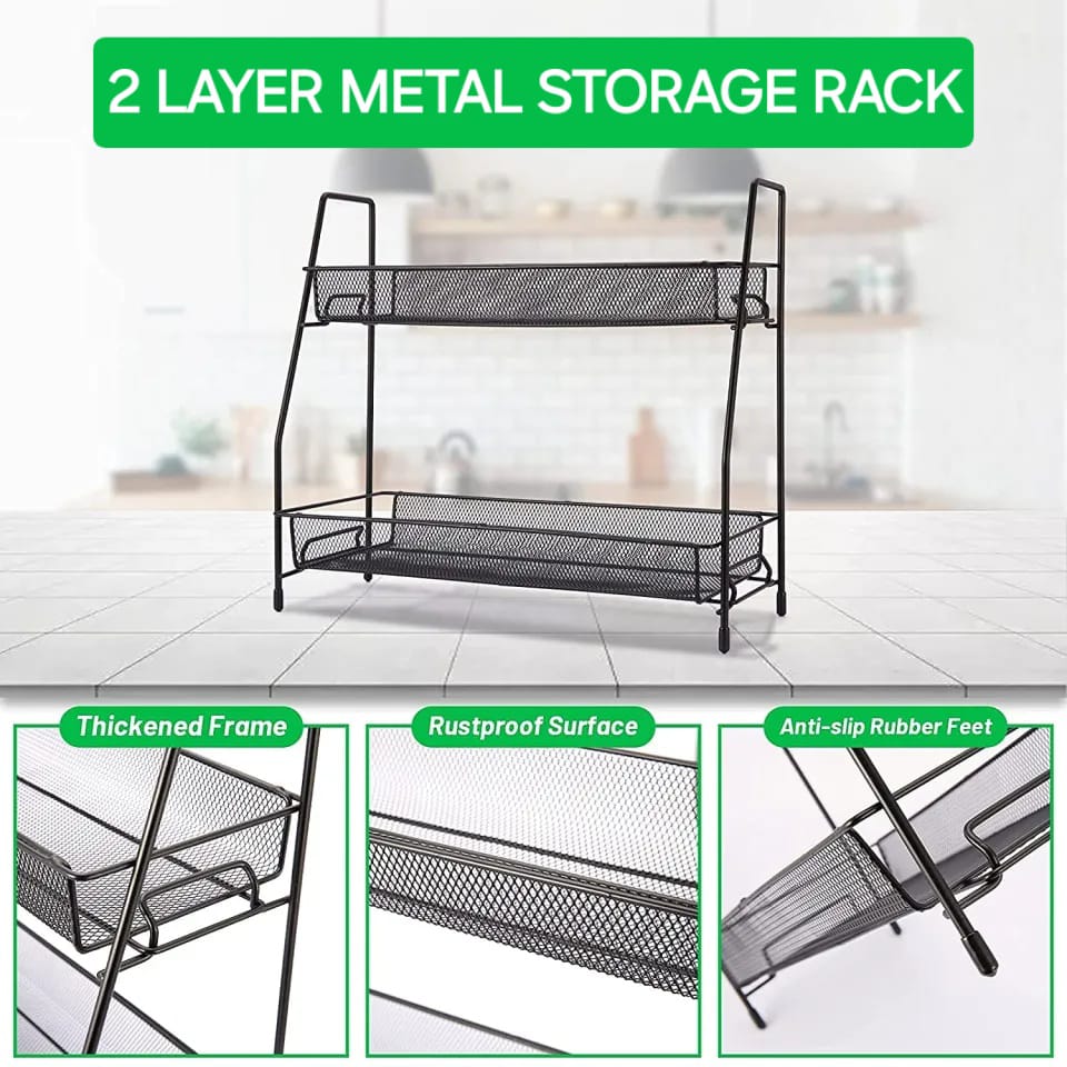 2 Layer Metal Storage Rack – Cartive